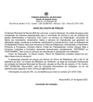 AVISO DE PUBLICAÇÃO DE COLETA DE PREÇOS