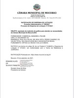 RATIFICAÇÃO DE DISPENSA DE LICITAÇÃO nº 07/2021