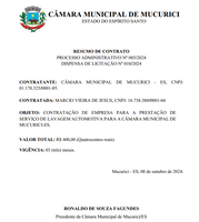 PROCESSO ADMINISTRATIVO Nº 085/2024 - DISPENSA DE LICITAÇÃO Nº 010/2024   