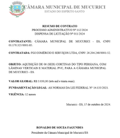 PROCESSO ADMINISTRATIVO Nº 112/2024 - DISPENSA DE LICITAÇÃO Nº 011/2024 - RESUMO DE CONTRATO